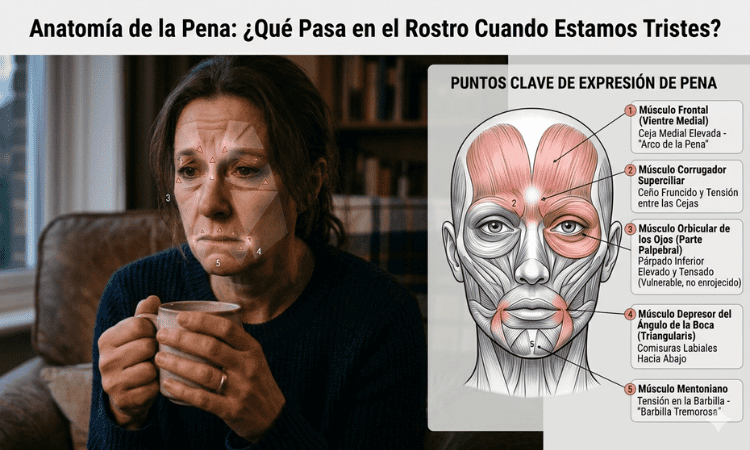 expresiones faciales de tristeza